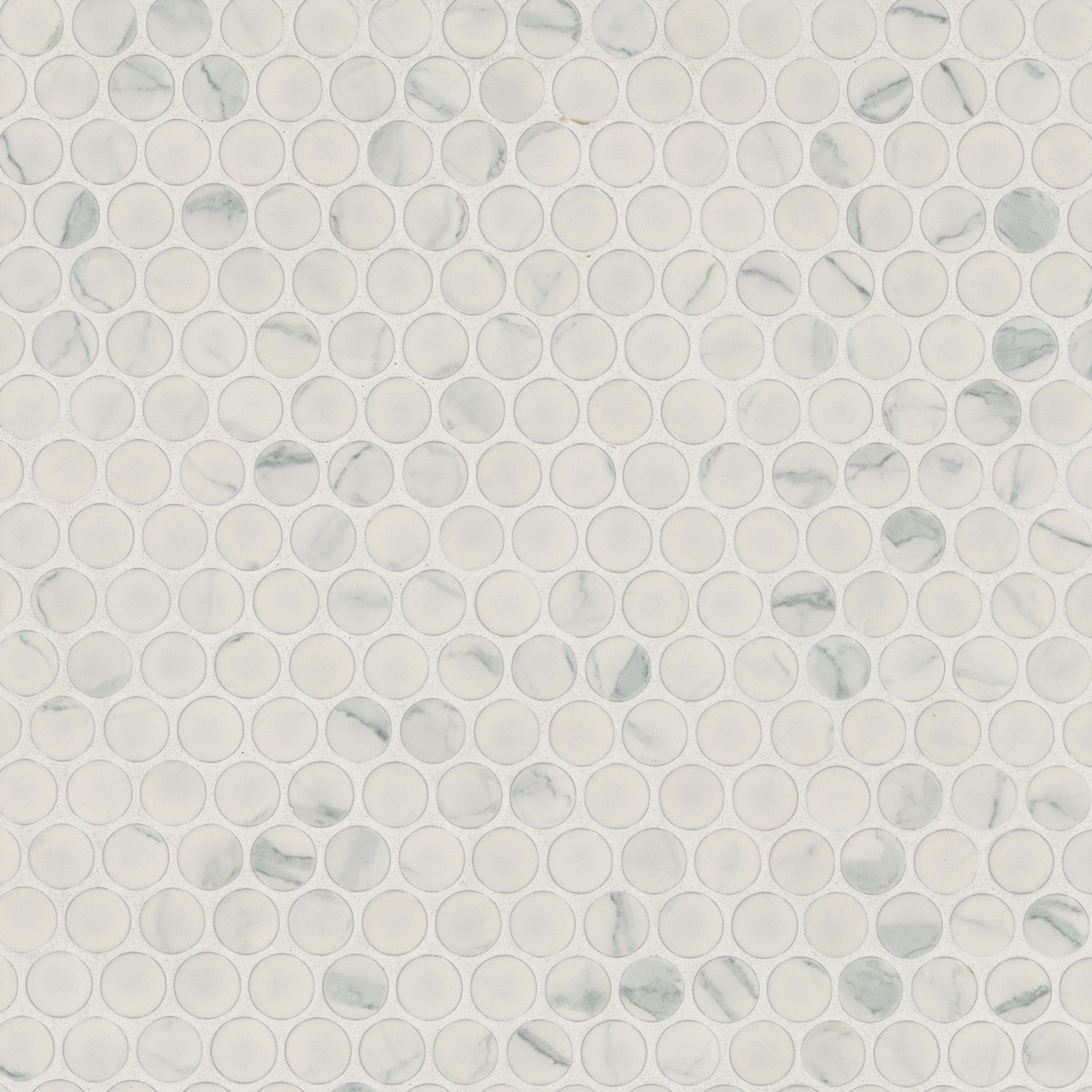 CARRARA MATTE PENNY ROUND