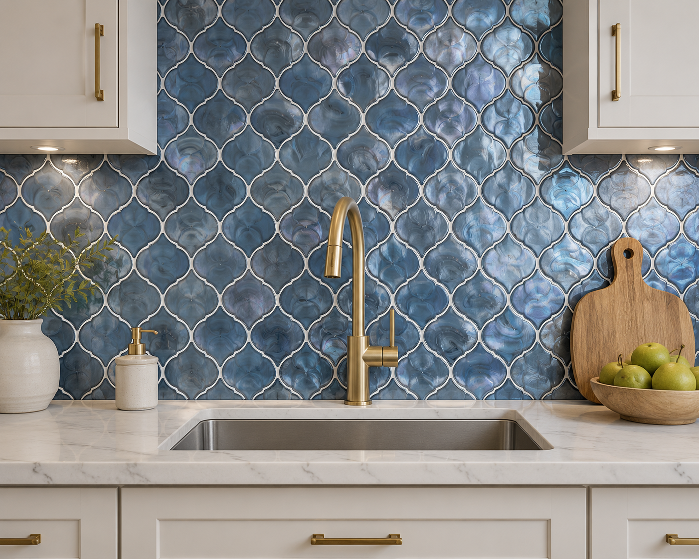 BLUE SHIMMER ARABESQUE