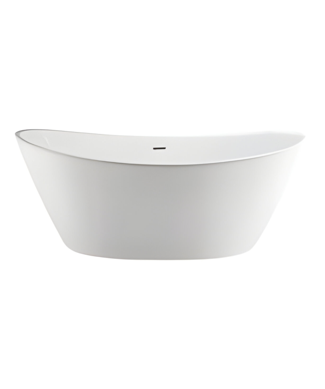 WHITE FREESTANDING BOAT TUB 60"/67"