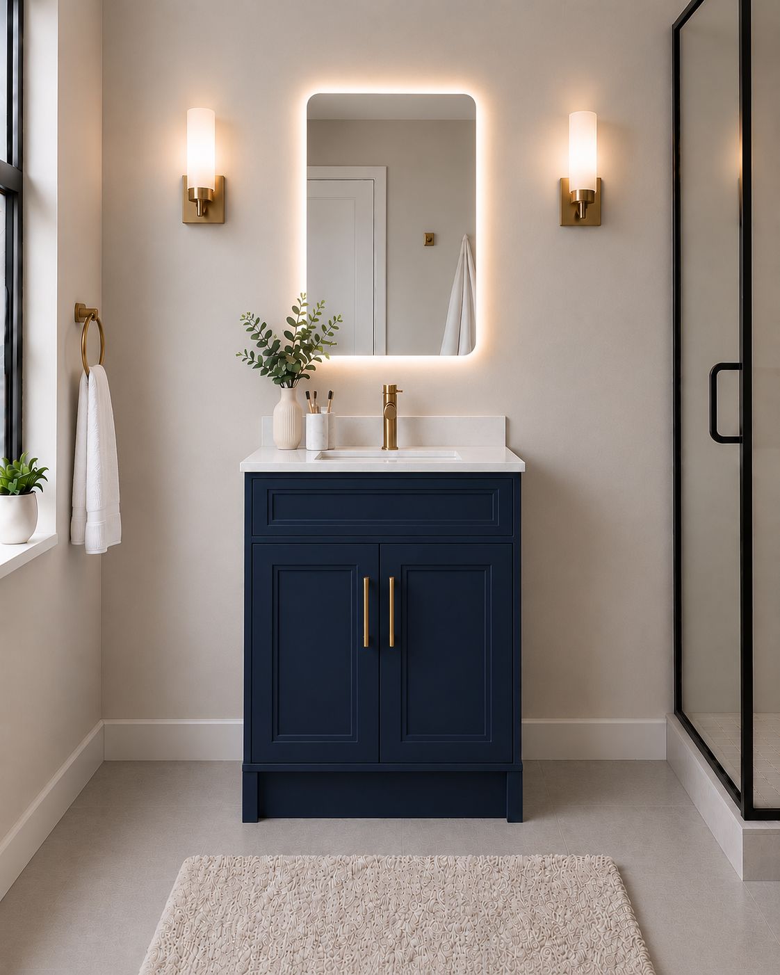 24" SOLID WOOD VANITY