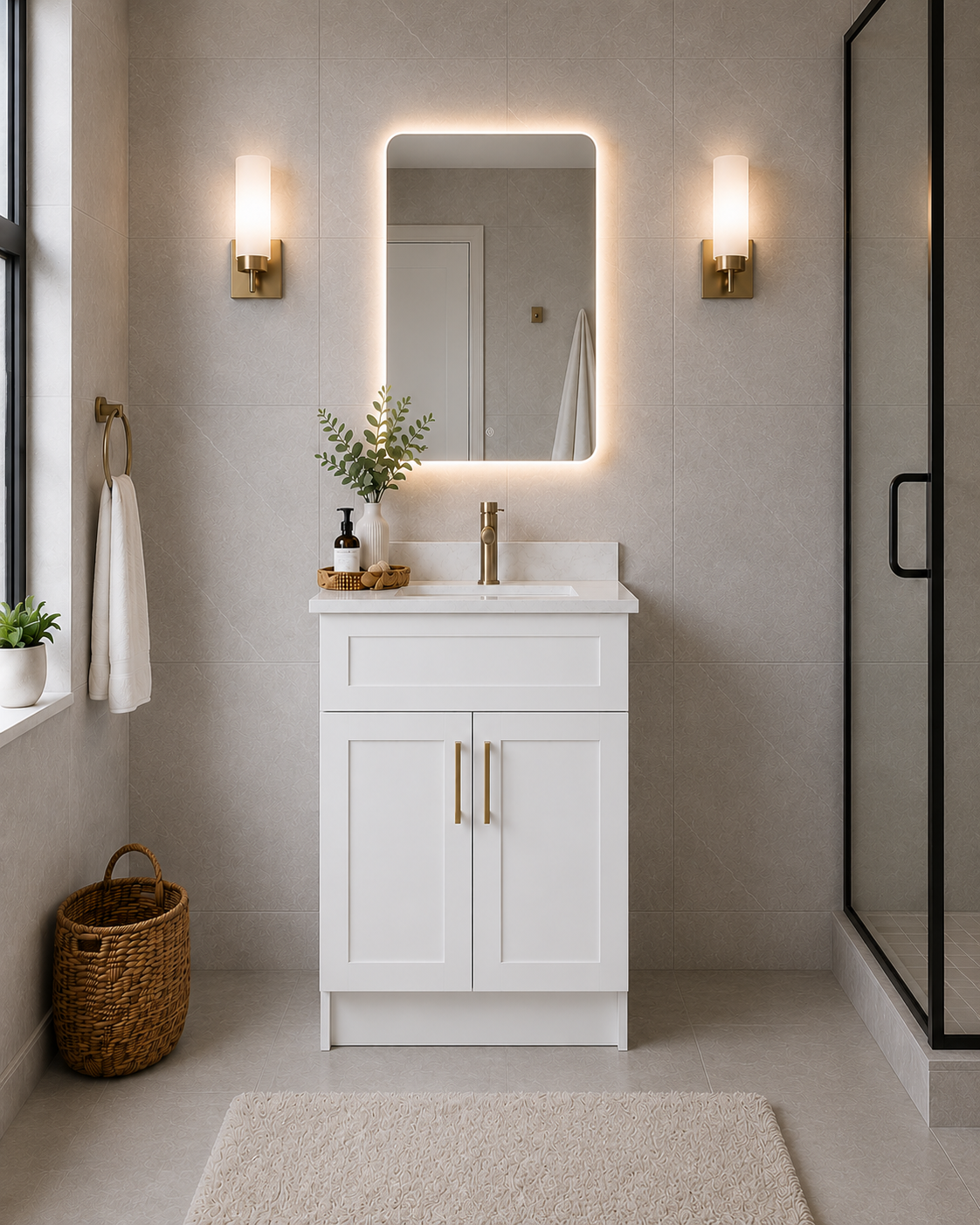 30" SOLID WOOD VANITY - SOLID COLOURS