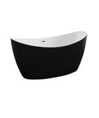 BLACK FREESTANDING BOAT TUB 60"/67"