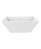 WHITE FREESTANDING SQUARE TUB 60"/67"