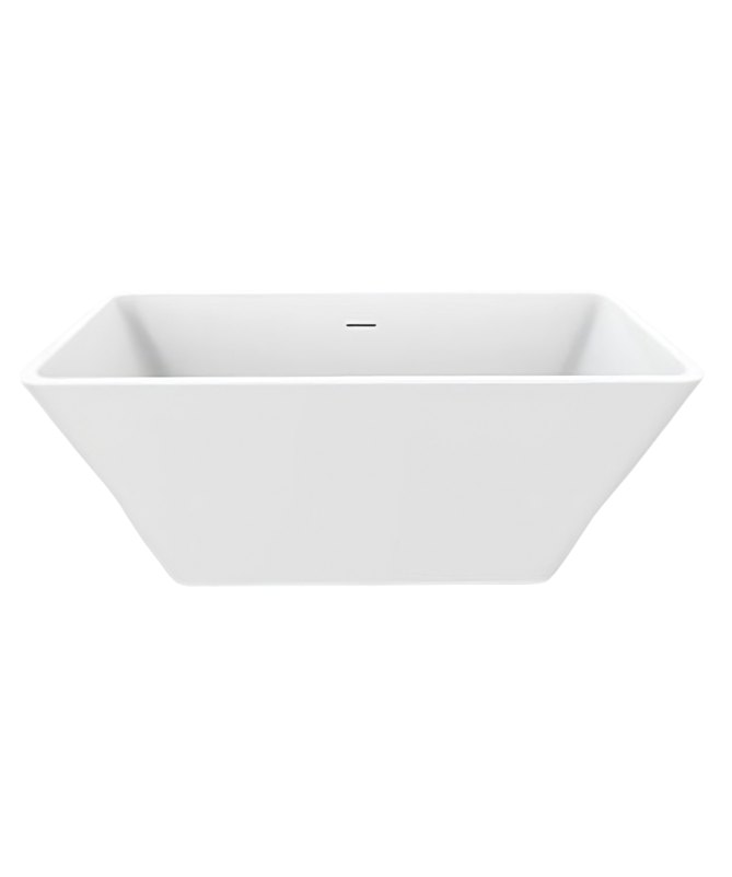 WHITE FREESTANDING SQUARE TUB 60"/67"