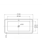 WHITE FREESTANDING SQUARE TUB 60"/67"