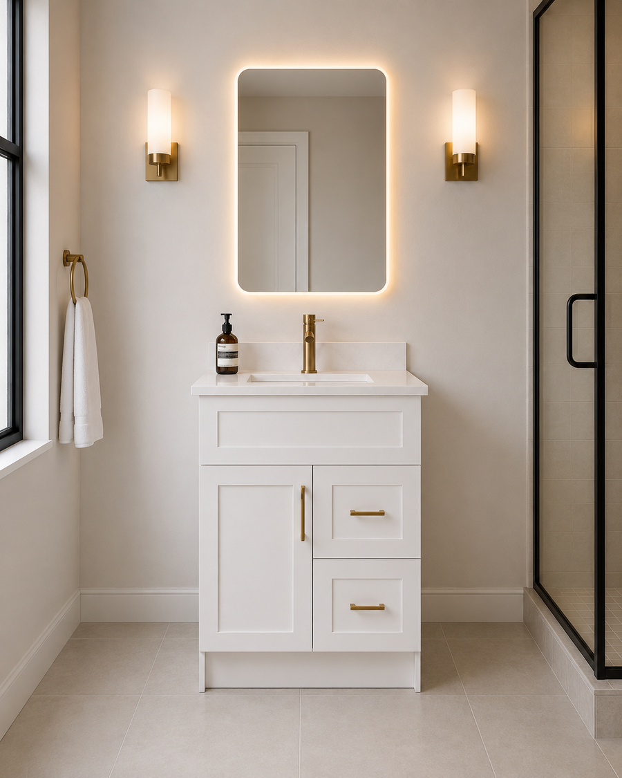 24" MDF VANITY WITH DRAWERS
