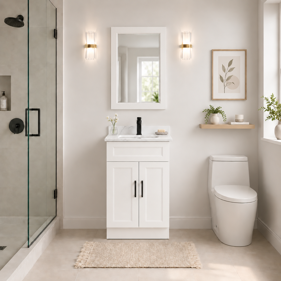 24" MDF VANITY FULL SET